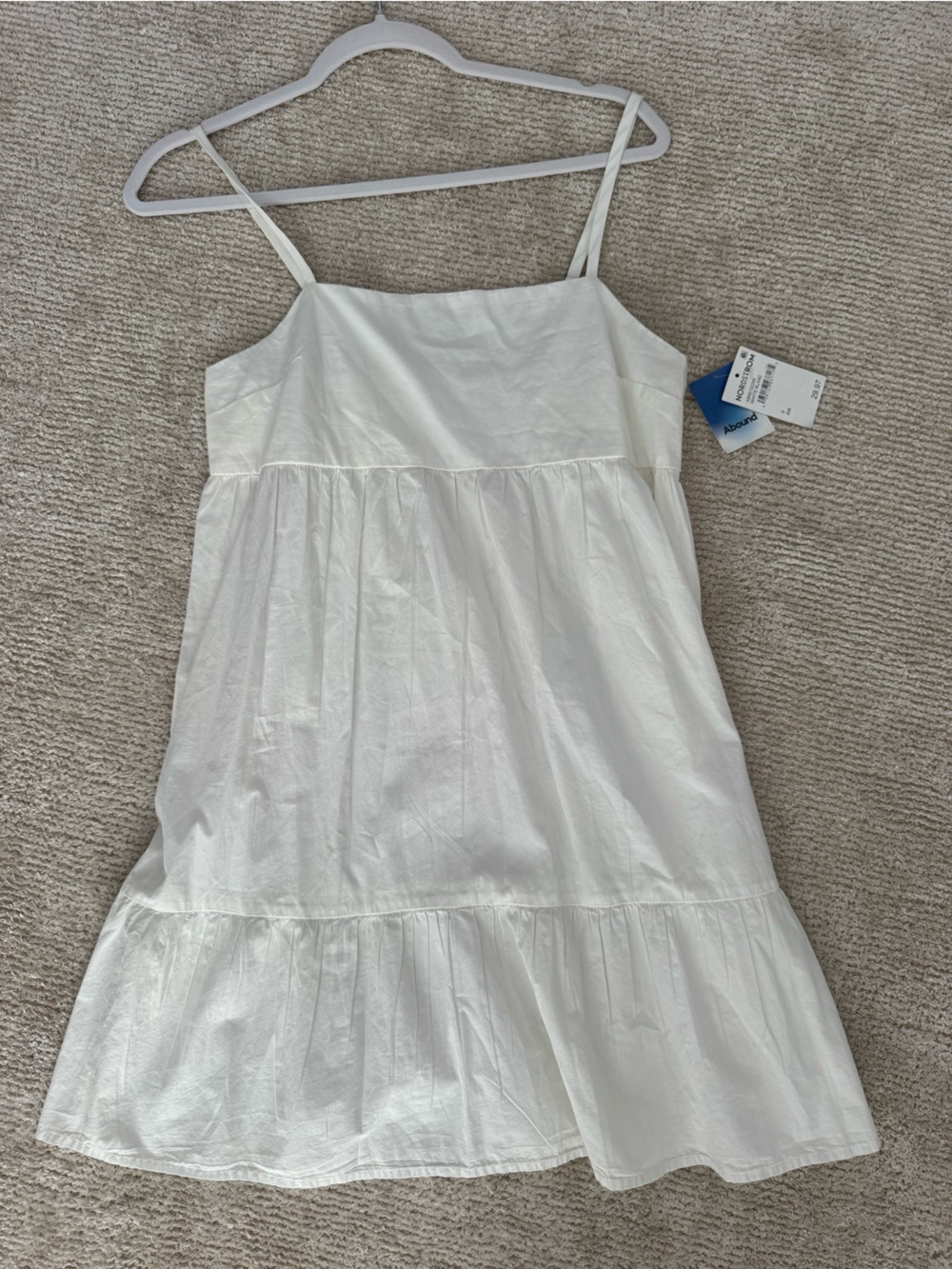 Nordstrom White Cotton Spaghetti-Strap Sundress